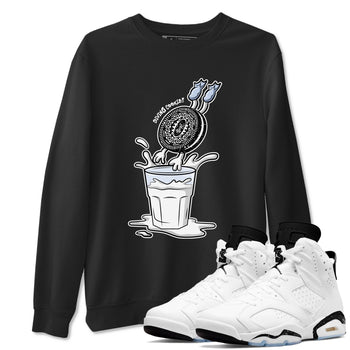 6s White Black shirt to match jordans Diving Cookies sneaker tees Air Jordan 6 White Black SNRT Sneaker Release Tees unisex cotton Black 1 crew neck shirt