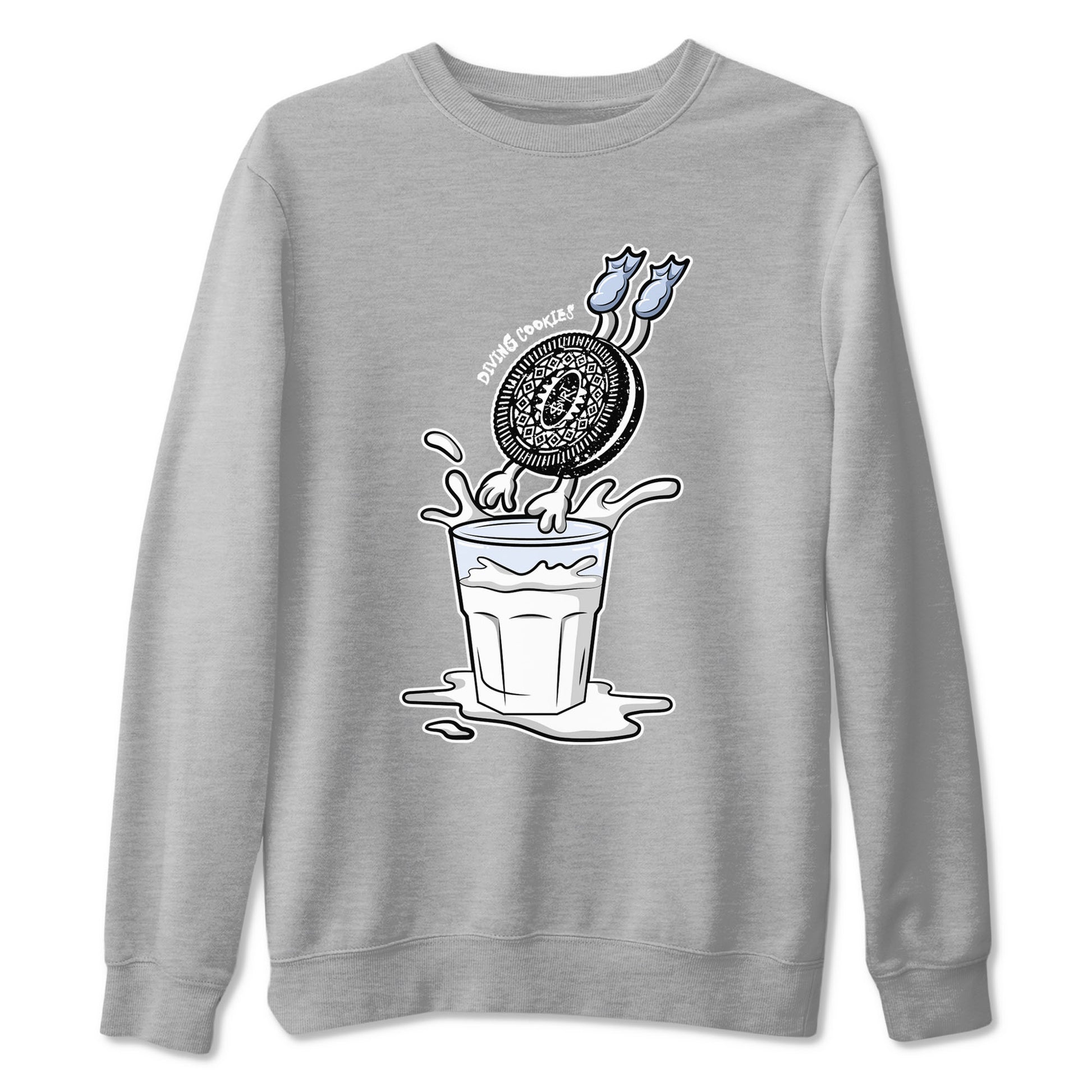 6s White Black shirt to match jordans Diving Cookies sneaker tees Air Jordan 6 White Black SNRT Sneaker Release Tees unisex cotton Heather Grey 2 crew neck shirt