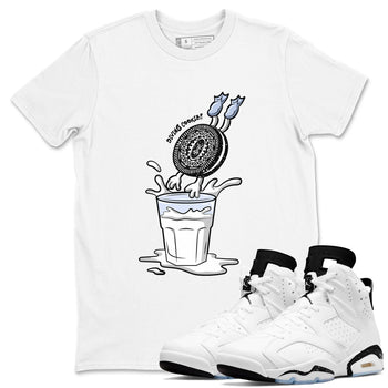 6s White Black shirt to match jordans Diving Cookies sneaker tees Air Jordan 6 White Black SNRT Sneaker Release Tees unisex cotton White 1 crew neck shirt