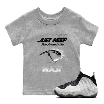 Foams One Jin shirts to match jordans Do It To The Max sneaker match tees Air Foamposite One Jin match shoes to clothes SNRT Sneaker Tees Youth Baby Heather Grey 1 tee