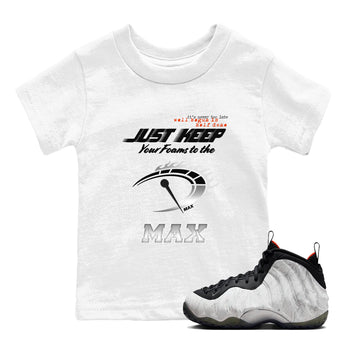Foams One Jin shirts to match jordans Do It To The Max sneaker match tees Air Foamposite One Jin match shoes to clothes SNRT Sneaker Tees Youth Baby White 1 tee