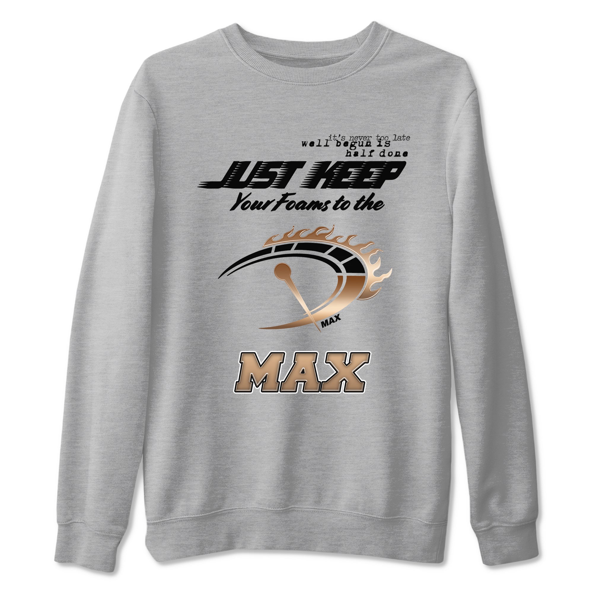 Foams One Metallic Copper shirts to match jordans Do It To The Max sneaker match tees Air Foamposite One Metallic Copper match shoes to clothes SNRT Sneaker Tees unisex cotton Heather Grey 2 shirts