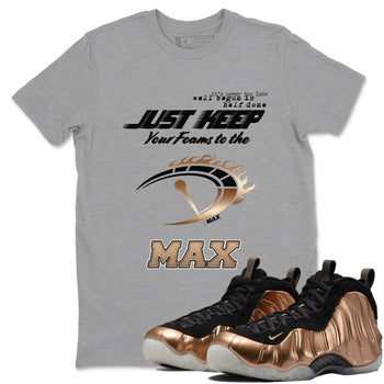 Foams One Metallic Copper shirts to match jordans Do It To The Max sneaker match tees Air Foamposite One Metallic Copper match shoes to clothes SNRT Sneaker Tees unisex cotton Heather Grey 1 shirts
