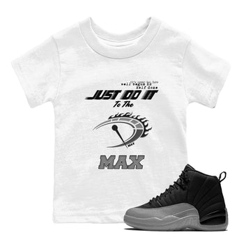 Do It To The Max SNRT Sneaker Tees Kids - Air Jordan 12 Black Wolf Grey - SNRT Sneaker T-shirts