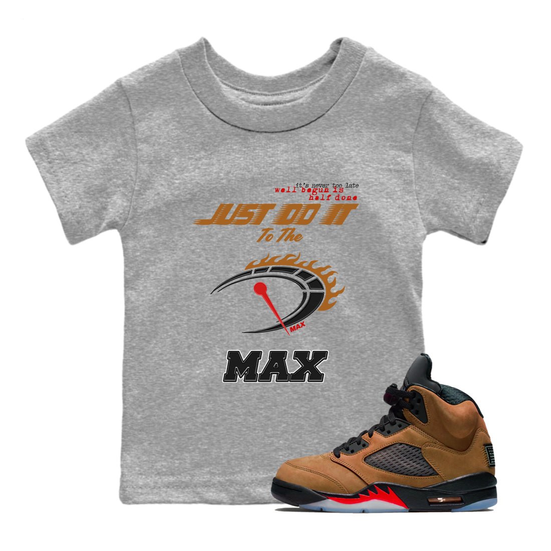 Do It To The Max SNRT Sneaker Tees Kids - Air Jordan 5 Archaeo Brown - SNRT Sneaker T-shirts