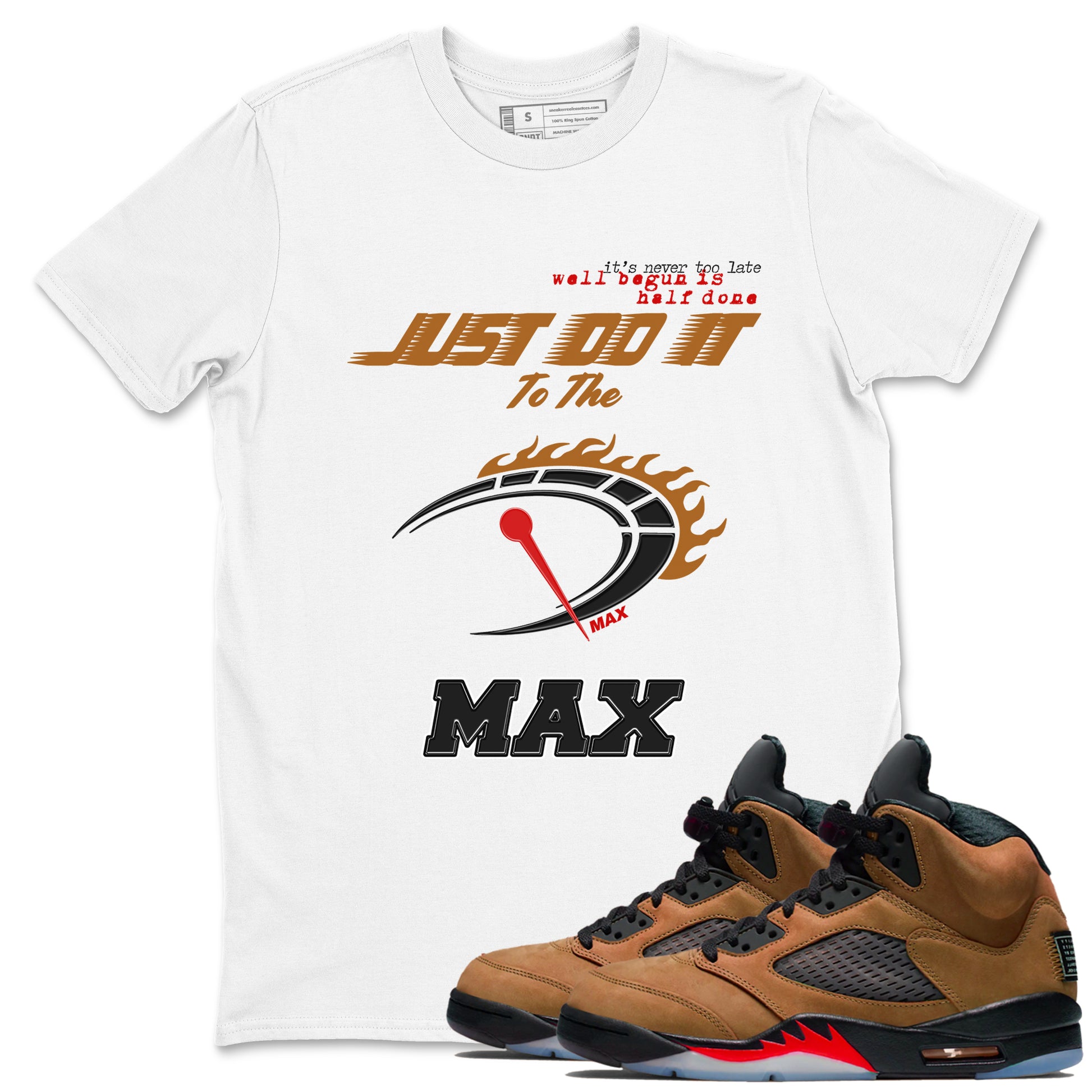 Do It To The Max SNRT Sneaker Tees - Air Jordan 5 Archaeo Brown - SNRT Sneaker T-shirts