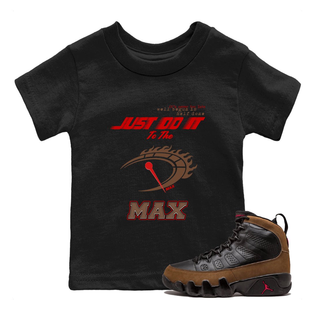 Do It To The Max SNRT Sneaker Tees Kids - Air Jordan 9 Olive - SNRT Sneaker T-shirts