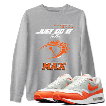 Air Max 1 OG '86 'Summit White and Cosmic Clay shirts to match jordans Do It To The Max sneaker match tees Air Max 1 Cosmic Clay match shoes to clothes SNRT Sneaker Tees unisex cotton Heather Grey 1 shirts