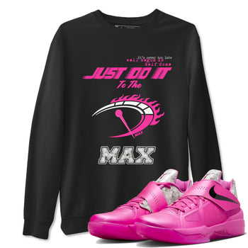 Nike KD 4 Retro Aunt Pearl shirts to match jordans Do It To The Max sneaker match tees Nike KD 4 Aunt Pearl match shoes to clothes SNRT Sneaker Tees unisex cotton Black 1 shirts