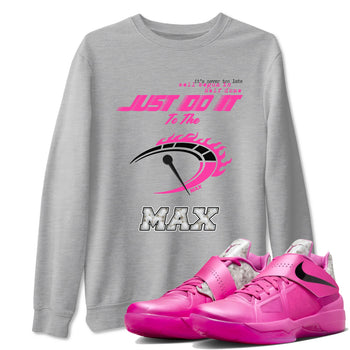 Nike KD 4 Retro Aunt Pearl shirts to match jordans Do It To The Max sneaker match tees Nike KD 4 Aunt Pearl match shoes to clothes SNRT Sneaker Tees unisex cotton Heather Grey 1 shirts