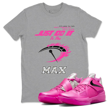 Nike KD 4 Retro Aunt Pearl shirts to match jordans Do It To The Max sneaker match tees Nike KD 4 Aunt Pearl match shoes to clothes SNRT Sneaker Tees unisex cotton Heather Grey 1 shirts