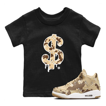 WNBA x Air Jordan 3 “Desert Camo” shirts to match jordans Dollar Camo sneaker match tees Air Jordan 3 Desert Camo SNRT Sneaker Release Tees Clothing Sneakerhead ShirtsBaby and Youth Black 1 cotton tee