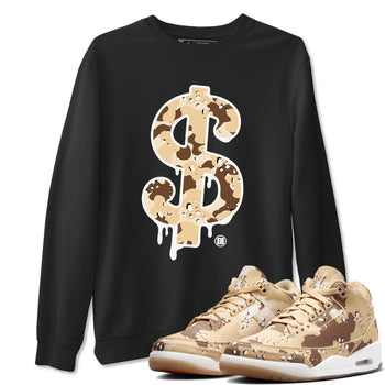 WNBA x Air Jordan 3 “Desert Camo” shirts to match jordans Dollar Camo sneaker match tees Air Jordan 3 Desert Camo SNRT Sneaker Release Tees Clothing Sneakerhead ShirtsBlack 1 unisex cotton tee