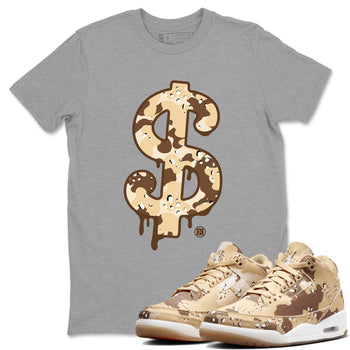 WNBA x Air Jordan 3 “Desert Camo” shirts to match jordans Dollar Camo sneaker match tees Air Jordan 3 Desert Camo SNRT Sneaker Release Tees Clothing Sneakerhead ShirtsHeather Grey 1 unisex cotton tee