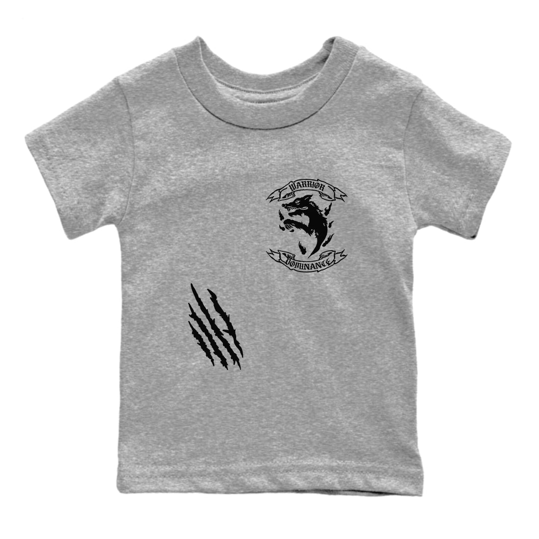 12s Black Wolf Grey shirts to match jordans Dominant Wolf sneaker match tees 12s Baron SNRT Sneaker Release Tees Youth Baby Heather Grey 2 crew neck shirts