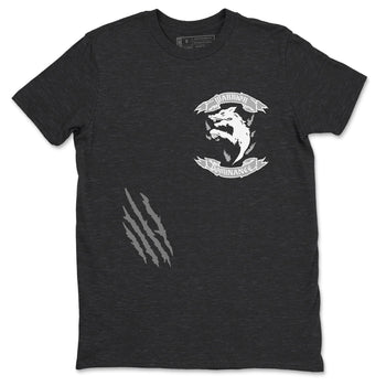 12s Black Wolf Grey shirts to match jordans Dominant Wolf sneaker match tees 12s Baron SNRT Sneaker Release Tees unisex cotton Charcoal Heather 2 crew neck shirts