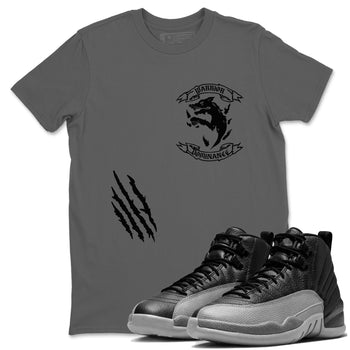 12s Black Wolf Grey shirts to match jordans Dominant Wolf sneaker match tees 12s Baron SNRT Sneaker Release Tees unisex cotton Cool Grey 1 crew neck shirts