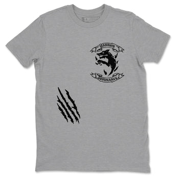 12s Black Wolf Grey shirts to match jordans Dominant Wolf sneaker match tees 12s Baron SNRT Sneaker Release Tees unisex cotton Heather Grey 2 crew neck shirts