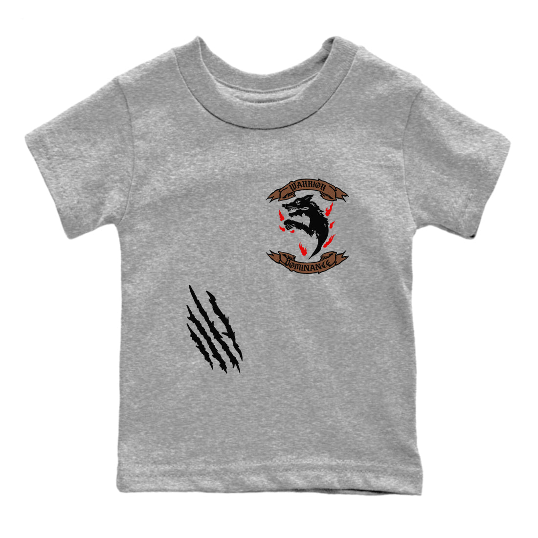 9s Olive shirts to match jordans Dominant Wolf sneaker match tees Air Jordan 9 Olive match shoes to clothes SNRT Sneaker Tees Youth Baby Heather Grey 2 tee