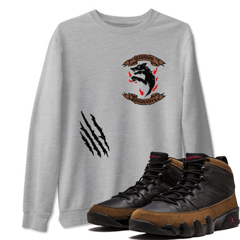 9s Olive shirts to match jordans Dominant Wolf sneaker match tees Air Jordan 9 Olive match shoes to clothes SNRT Sneaker Tees unisex cotton Heather Grey 1 shirts