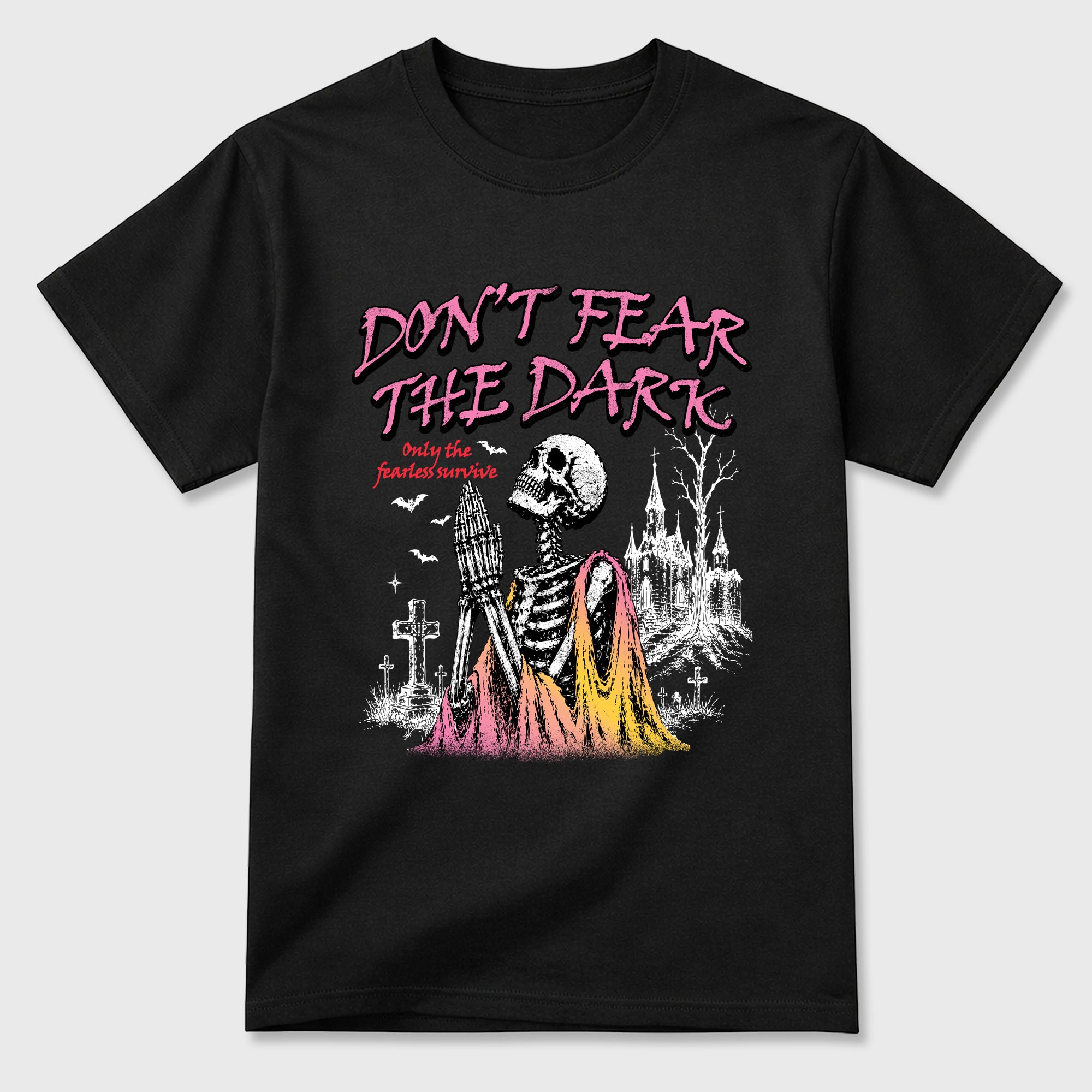 Don't Fear the Dark Graphic T-Shirt featuring original streetwear artwork designed to match the Air Jordan 4 Comic. Black 2 Graphic T-Shirt.