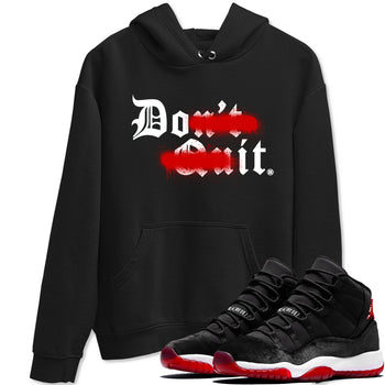 11s Bred Velvet shirts to match jordans Don't Quit Do It sneaker match tees Air Jordan 11 Retro Bred Velvet match shoes to clothes SNRT Sneaker Tees unisex cotton Black 1 shirts