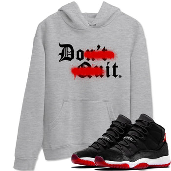 11s Bred Velvet shirts to match jordans Don't Quit Do It sneaker match tees Air Jordan 11 Retro Bred Velvet match shoes to clothes SNRT Sneaker Tees unisex cotton Heather Grey 1 shirts