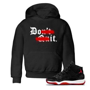 11s Bred Velvet shirts to match jordans Don't Quit Do It sneaker match tees Air Jordan 11 Retro Bred Velvet match shoes to clothes SNRT Sneaker Tees Youth Baby Black 1 tee