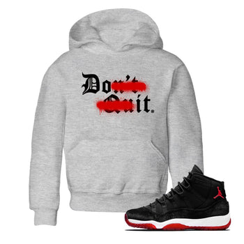11s Bred Velvet shirts to match jordans Don't Quit Do It sneaker match tees Air Jordan 11 Retro Bred Velvet match shoes to clothes SNRT Sneaker Tees Youth Baby Heather Grey 1 tee