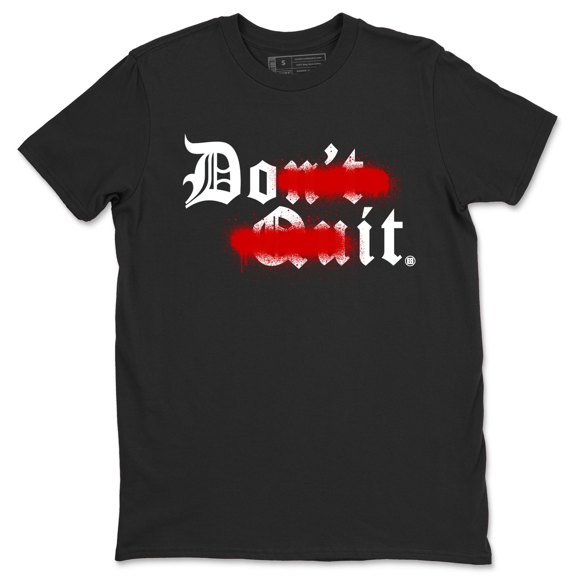 11s Bred Velvet shirts to match jordans Don't Quit Do It sneaker match tees Air Jordan 11 Retro Bred Velvet match shoes to clothes SNRT Sneaker Tees unisex cotton Black 2 shirts