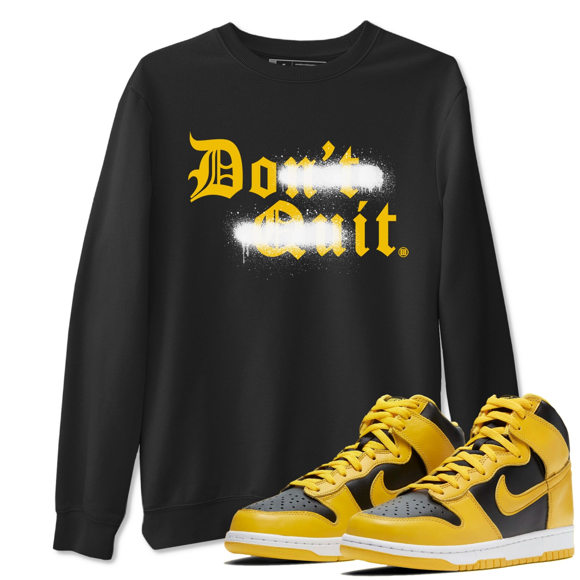 Dunk High Pollen shirts to match jordans Don't Quit Do It sneaker match tees Dunk High Pollen match shoes to clothes SNRT Sneaker Tees unisex cotton Black 1 shirts
