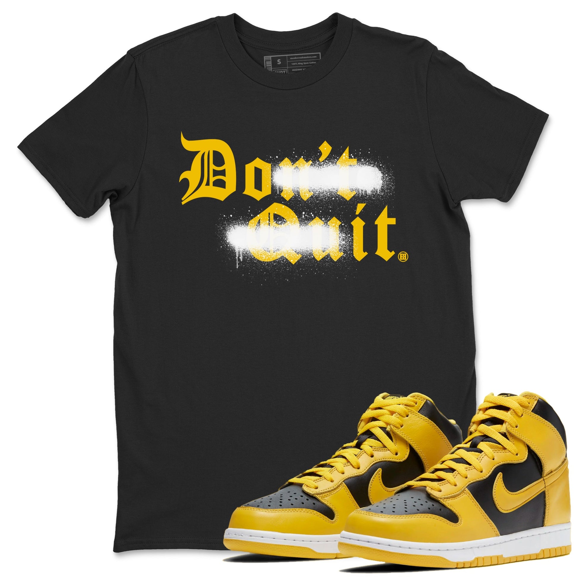 Dunk High Pollen shirts to match jordans Don't Quit Do It sneaker match tees Dunk High Pollen match shoes to clothes SNRT Sneaker Tees unisex cotton Black 1 shirts