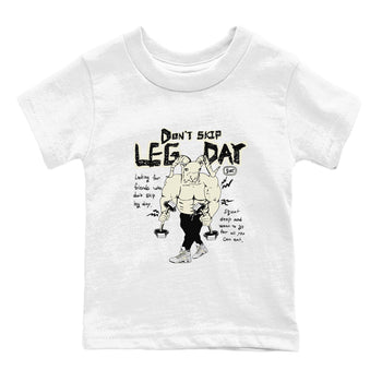 AJ5 Sail shirt to match jordans Don't Skip Leg Day sneaker tees Air Jordan 5 Sail SNRT sneaker release tees baby toddler White 2 cotton Shirt