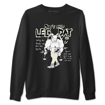 AJ5 Sail shirt to match jordans Don't Skip Leg Day sneaker tees Air Jordan 5 Sail SNRT Sneaker Release Tees unisex cotton Black 2 crew neck shirt