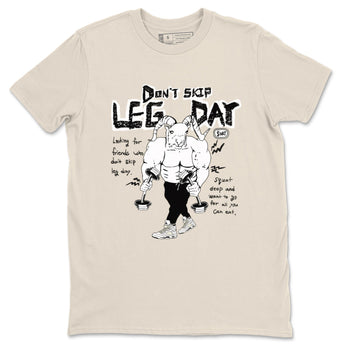 AJ5 Sail shirt to match jordans Don't Skip Leg Day sneaker tees Air Jordan 5 Sail SNRT Sneaker Release Tees unisex cotton Natural 2 crew neck shirt