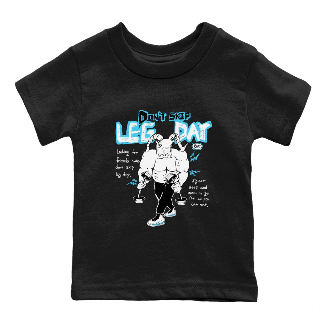 9s Powder Blue shirt to match jordans Don't Skip Leg Day sneaker tees Air Jordan 9 Powder Blue SNRT sneaker release tees baby toddler Black 2 cotton Shirt
