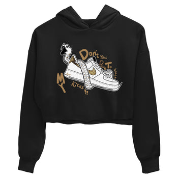 Air Force 1 Ivory Snake shirt to match jordans Don't Touch My Kicks sneaker tees Air Force 1 Ivory Snake SNRT Sneaker Release Tees Black 2 crop length shirt