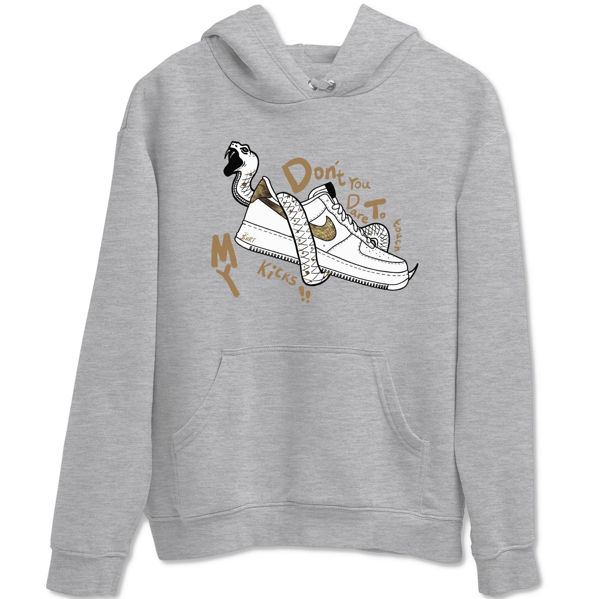 Air Force 1 Ivory Snake shirt to match jordans Don't Touch My Kicks sneaker tees Air Force 1 Ivory Snake SNRT Sneaker Release Tees unisex cotton Heather Grey 2 crew neck shirt