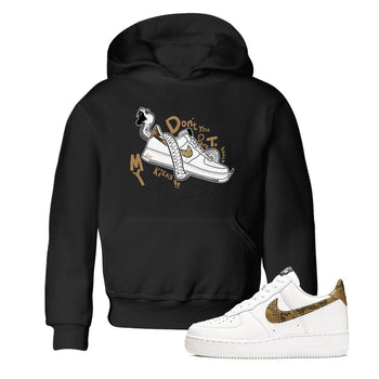 Air Force 1 Ivory Snake shirt to match jordans Don't Touch My Kicks sneaker tees Air Force 1 Ivory Snake SNRT sneaker release tees baby toddler Black 1 cotton Shirt
