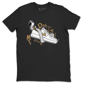 Air Force 1 Ivory Snake shirt to match jordans Don't Touch My Kicks sneaker tees Air Force 1 Ivory Snake SNRT Sneaker Release Tees unisex cotton Black 2 crew neck shirt