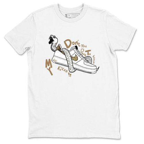 Air Force 1 Ivory Snake shirt to match jordans Don't Touch My Kicks sneaker tees Air Force 1 Ivory Snake SNRT Sneaker Release Tees unisex cotton White 2 crew neck shirt