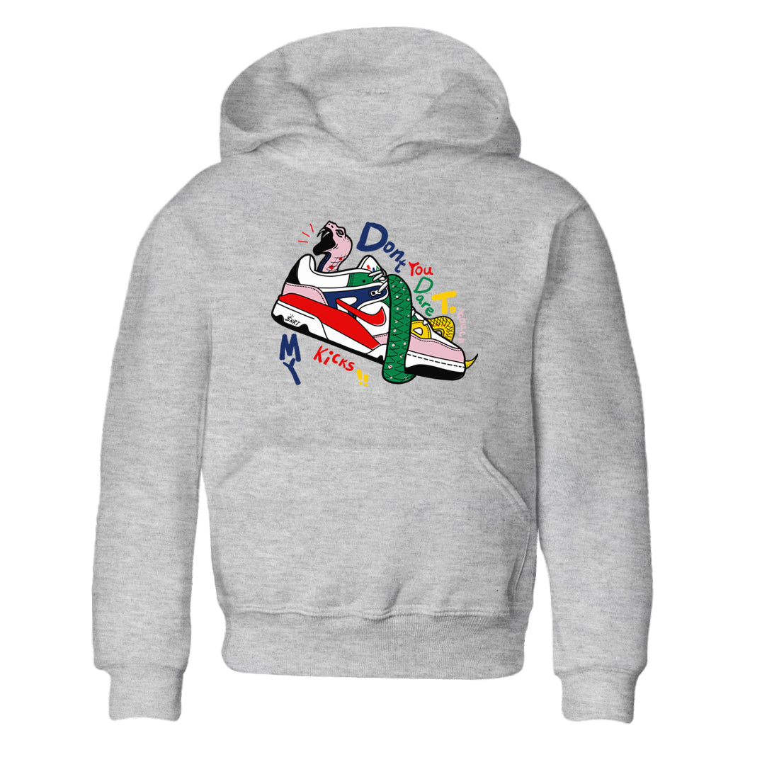 AF 3 Nigo shirtsto match jordans Don't Touch My Kicks sneaker match tees Air Force 3 Low x Nigo Blue Void and Tour Yellow match shoes to clothes SNRT Sneaker Tees Youth Baby Heather Grey 2 tee