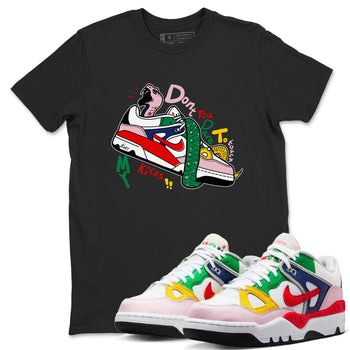 AF 3 Nigo shirtsto match jordans Don't Touch My Kicks sneaker match tees Air Force 3 Low x Nigo Blue Void and Tour Yellow match shoes to clothes SNRT Sneaker Tees unisex cotton Black 1 shirts