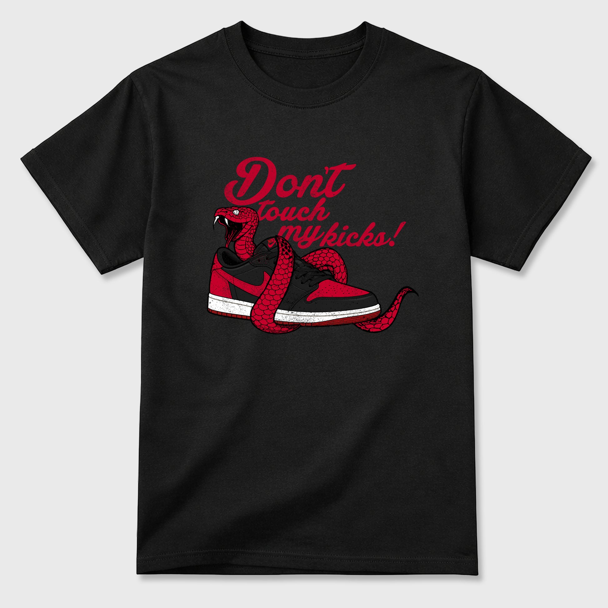 Sneaker match tees – Sneaker Tees To Match Air Jordan 1 Banned Shoes – Don't Touch My Kicks Tee Black 2