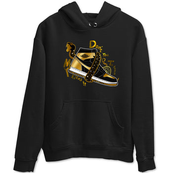 1s Black Metallic Gold shirts to match jordans Don't Touch My Kicks sneaker match tees Jordan 1 High OG Black and Gold SNRT Sneaker Tees streetwear brand Black 2 unisex cotton tee