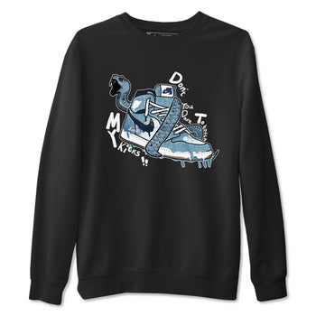 1s Denim shirts to match jordans Don't Touch My Kicks sneaker match tees Air Jordan 1 Denim SNRT Sneaker Tees streetwear brand Black 2 unisex cotton tee