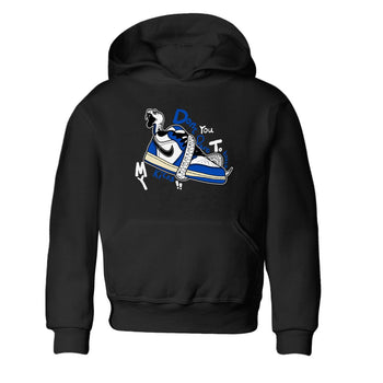 1s Game Royal shirts to match jordans Don't Touch My Kicks sneaker match tees Air Jordan 1 Retro Low OG Game Royal match shoes to clothes SNRT Sneaker Tees Youth Baby Black 2 tee