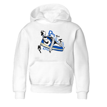 1s Game Royal shirts to match jordans Don't Touch My Kicks sneaker match tees Air Jordan 1 Retro Low OG Game Royal match shoes to clothes SNRT Sneaker Tees Youth Baby White 2 tee