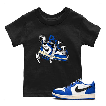 1s Game Royal shirts to match jordans Don't Touch My Kicks sneaker match tees Air Jordan 1 Retro Low OG Game Royal match shoes to clothes SNRT Sneaker Tees Youth Baby Black 1 tee