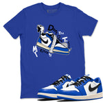 1s Game Royal shirts to match jordans Don't Touch My Kicks sneaker match tees Air Jordan 1 Retro Low OG Game Royal match shoes to clothes SNRT Sneaker Tees unisex cotton Royal Blue 1 shirts